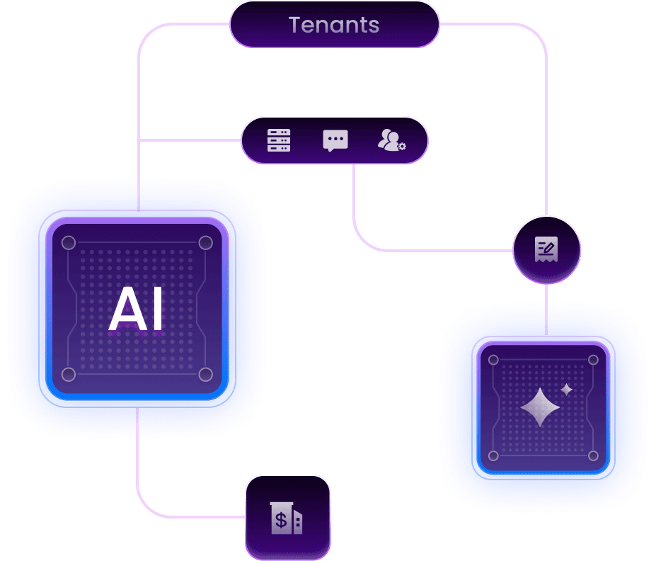 Talk to every tenant instantly with AI-powered messaging